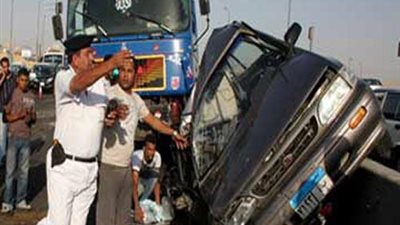 إصابة 5 مجندين فى حادث تصادم بطريق الإسكندرية الصحراوى 