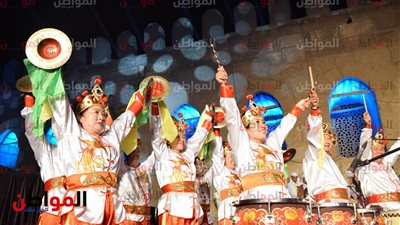 صور| فرقة الصين تشعل احتفالات مهرجان الطبول الدولي