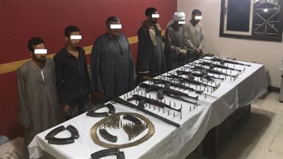 صور| ضبط 283 قطعة سلاح ناري في حملات أمنية بسوهاج