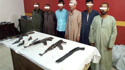 صور| ضبط 39 قطعة سلاح نارى في حملة أمنية بسوهاج