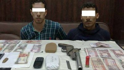 ضبط عاطلين بحوزتهما حشيش وفرد خرطوش بالمحلة الكبرى