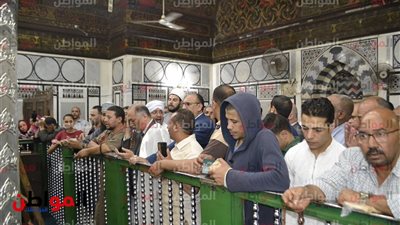 صور| استمرار توافد المواطنين على احتفالات ليلة النصف من شعبان بالحسين