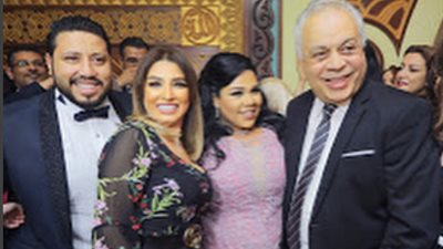 صور| نقيب المهن التمثيلية وزوجته في كتب كتاب 