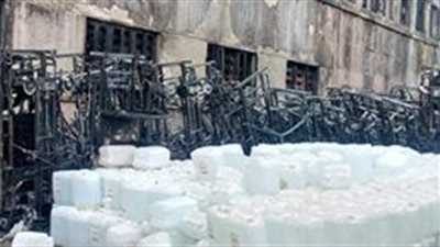 صور| السيطرة على حريق هائل بمستشفى الصدر بالعباسية
