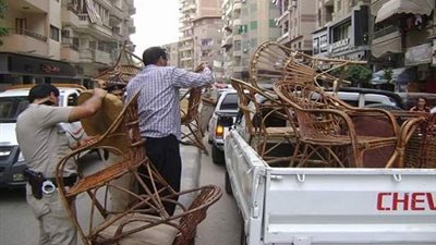 صور| حملة اشغالات مكبرة بحى غرب المنصورة‎