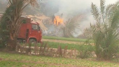 خروج جميع المصابين بالاغماء والاختناق إثر حريق 30 منزل بابوقرقاص 