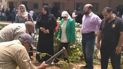زراعة 25 شجرة مثمرة بالمنصورة فى مبادرة 