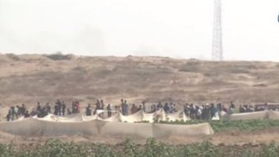 عاجل| قوات الاحتلال تلقي قنابل الغاز علي متظاهرى الذكري الـ 70 للنكبة في شرق جباليا 