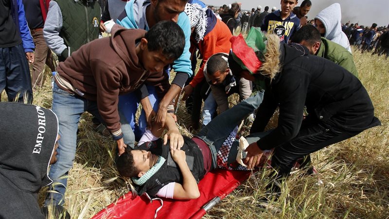 جرحى فلسطينيين 