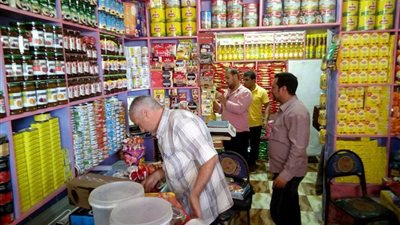 ضبط أغذية فاسدة ومنتهية الصلاحية في حملة تموينية بالحامول 