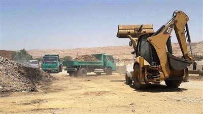 رفع 95 طن قمامة ومخلفات تطهير الري في حملة مكبرة بـ 