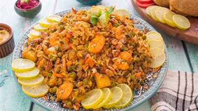 افطار اليوم الثامن عشر في رمضان 2018| برياني الجمبري للتجديد 