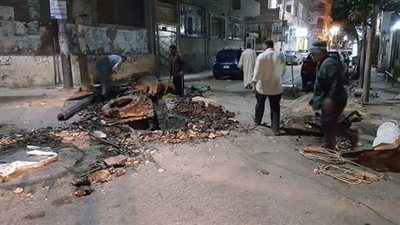 إنشاء صرف أمطار فى ميدان فريد المصرى بـ 
