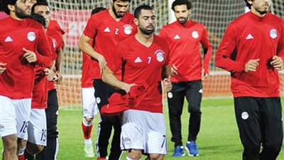 الفراعنة في كأس العالم| خالد عبد العزيز يحضر مران المنتخب الأخير