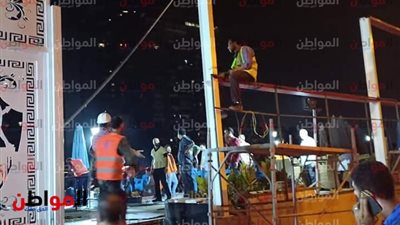 صور| مرتضي منصور يقوم بـ
