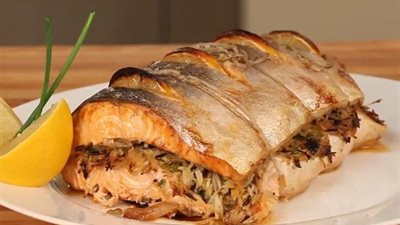 فطارك عندنا| طريقة عمل السلمون المحشي 