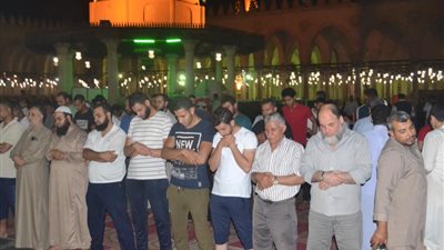 صور| صلاة التهجد في مسجد عمرو ابن العاص 27 رمضان 2018 