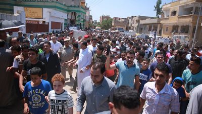 صور| تشيع شهيد العريش بمسقط رأسه بـ