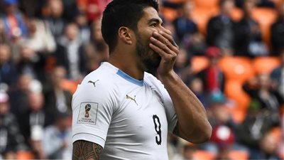 كأس العالم 2018.. شاهد رد فعل سواريز بعد إهداره فرصة لا تضيع أمام مصر