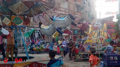 صور| إقبال كثيف على الحدائق والمتنزهات بالغربية في ثاني أيام عيد الفطر 2018
