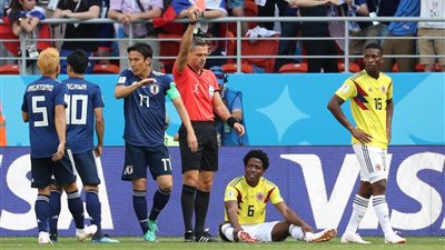 مباراة كولومبيا واليابان تشهد أول حالة طرد في كأس العالم 2018