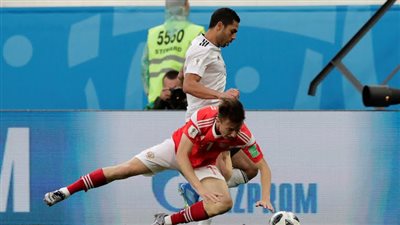 كورة أون لاين بث مباشر مشاهدة الشوط الثاني من مباراة مصر وروسيا