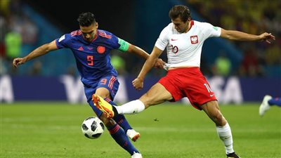 كأس العالم 2018.. كولومبيا تتقدم على بولندا في الشوط الأول