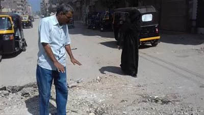 هبوط أرضي مفاجئ بمنطقة عزبة جاد بـ