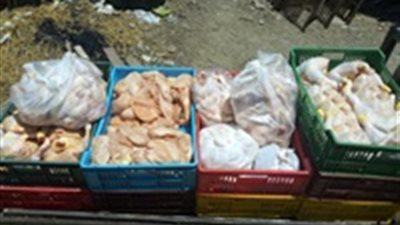 تموين القاهرة يضبط 410 كيلو دواجن مجهولة المصدر