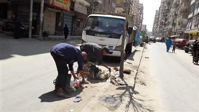 رفع 34 طن من مخلفات القمامة بمدينة المنصورة 