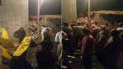 صور.. إزالة بناء مخالف بإحدى القرى بمدينة بلقاس بـ