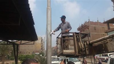 تزيين أعمدة الإنارة في مدينة ميت غمر بـ 