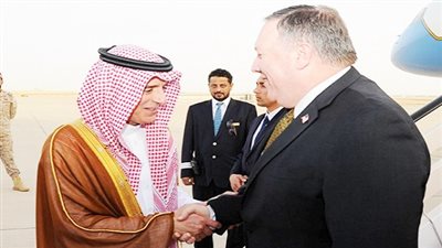 وزير الخارجية الأمريكي يلتقي نظيره السعودي لبحث ملفي اليمن وإيران
