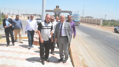 محافظ المنيا يفتتح اعمال تطوير المدخل الشمالى للمدينة