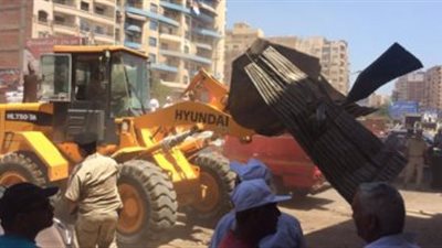 حملة مكبرة تزيل 203 حالات تعديات وإشغالات بمركز سمسطا فى بنى سويف