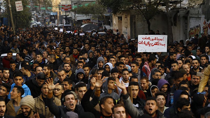 المتظاهرين الفلسطينيين
