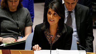 نيكي هايلي: الفلسطينيون يرفضون السلام الذي لن يرونه