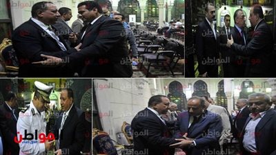 صور.. المحافظ وقيادات أمنية وسياسية يشاركون بعزاء والد نقيب صحفيين الإسكندرية