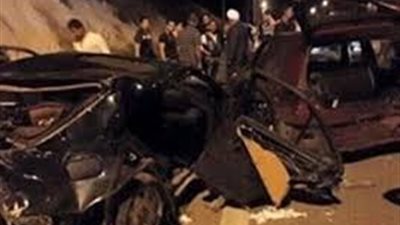 تصادم سيارتين يسفر عن إصابة 4 أشخاص بطريق إهناسيا فى بنى سويف
