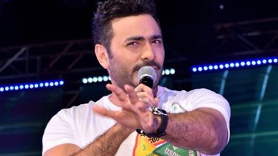 بعدسة منعم.. ألبوم صور تامر حسني من حفل بورتو سعيد 