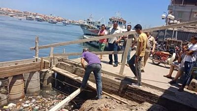 صور.. أمن دمياط يتابع حملات استرداد أملاك الدولة بعزبة البرج 
