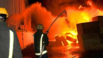 السيطرة على حريق هائل بشركة مصر للغزل والنسيج في البحيرة 
