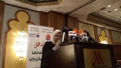 صور.. الدكتورة أسماء جاد..  أبرز حضور ورشة استخدام أنظمة الخلايا الشمسية في ضخ المياه