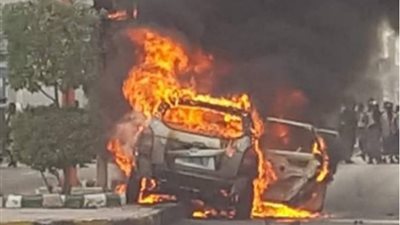 انفجار سيارة ملاكي مطلع كوبري الدقي - أكتوبر