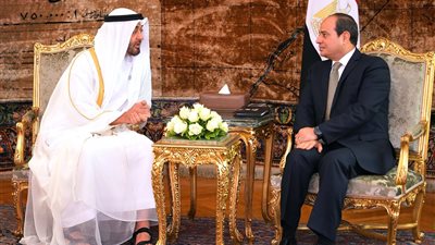 الرئيس السيسي: نحرص على مواصلة دفع أطر التعاون المشترك مع الإمارات