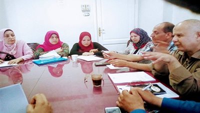 صور.. اجتماع مديري الإدارات الفنية  والصحية بـ المنوفية