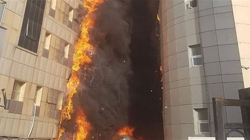 حريق في مستشفى بالمقطم