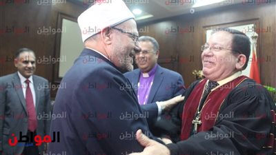 صور.. وفد الطائفة الإنجيلية يهنئ مفتي الديار المصرية بـ عيد الأضحى 2018