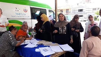 صور.. قافلة طبية لجميع التخصصات بـ المجان لأهالي شبرا الخيمة 