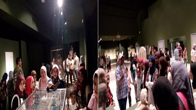 صور.. توافد الزائرين على متحف سوهاج القومى لليوم الثاني على التوالي